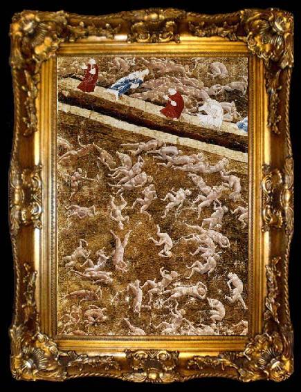 framed  BOTTICELLI, Sandro Illustration to the Divine Comedy, ta009-2